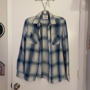Urban Pipeline Blue and White Flannel